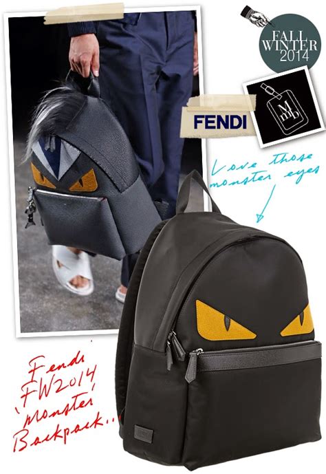 fendi monster eye backpack|Fendi bugs backpack.